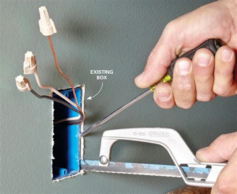 remove metal outlet box|electrical box removal.